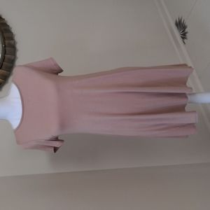 Extra small nude flowy Francesca's button up (on the back) dress